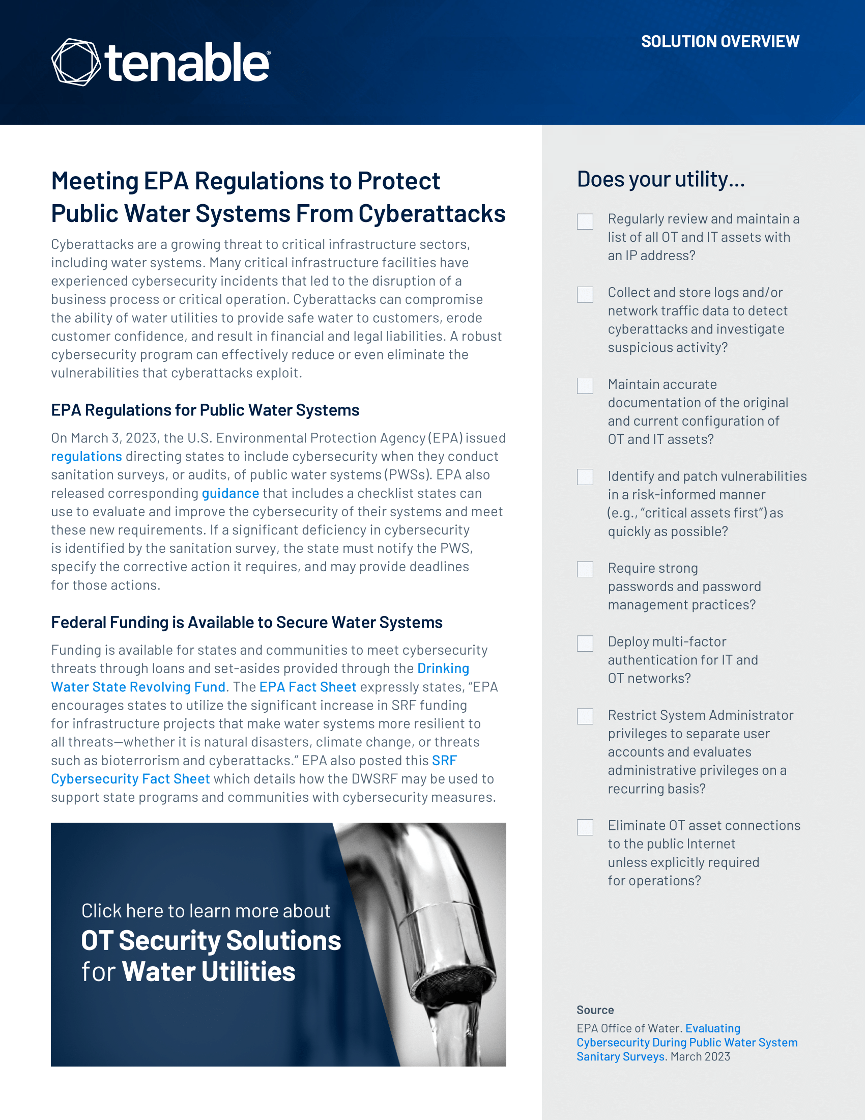 Protecting Public Water Systems from Cyberattacks - Content Lead