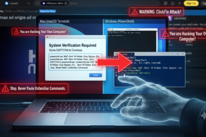 ClickFix Attacks Are Tricking Mac and Windows Users Into Infecting Their Own Computers Cybercriminals are increasingly using a surprisingly simple technique to compromise computers convincing victims to execute the malicious code themselves. Known as ClickFix, the attack method is emerging as a significant cybersecurity threat affecting both Windows and macOS users. Instead of relying entirely on software vulnerabilities or secretly installing malware, attackers use social engineering to persuade users to copy and execute commands directly on their computers. A recent campaign involving fake HBO Max advertisements on Reddit demonstrates how convincing these attacks can become when criminals gain access to trusted accounts. What Is a ClickFix Attack A typical ClickFix attack begins when someone visits a malicious website or a legitimate website that has been compromised. The page may display what appears to be a normal CAPTCHA, verification request or anti-bot security check. The user is told that an additional step is required before they can continue. Instead of simply clicking a checkbox, however, the website provides instructions asking the visitor to copy a command and paste it into Windows Command Prompt or PowerShell, or Terminal on macOS. That should immediately be considered a major warning sign. Once the command is executed, it can download and install information-stealing malware on the device. The malware may then attempt to collect sensitive information including saved passwords, browser sessions, authentication data and cryptocurrency wallet information. What makes ClickFix particularly dangerous is that the victim performs the critical execution step. Because command-line tools provide direct access to operating-system functions, malicious activity initiated this way can sometimes bypass or complicate traditional security defenses. HBO Max Reddit Account Used in Malicious Campaign One of the latest ClickFix incidents involved advertisements appearing to originate from an official HBO Max account on Reddit. Security researchers found advertisements directing users toward websites designed to resemble legitimate HBO Max pages. The sites then presented visitors with ClickFix-style instructions intended to convince them to execute malicious commands. The situation was particularly concerning because attackers were not simply impersonating HBO Max with a newly created profile. Reddit confirmed that an HBO Max account authorized to run advertising on the platform had been compromised and subsequently used to distribute advertisements containing malicious links. Reddit said it locked the affected account and removed the advertisements after discovering the incident. The total scale of the campaign remains unclear. Reddit did not disclose how many people saw or interacted with the malicious advertisements, and it is not known how many computers may have ultimately been infected. Why ClickFix Is So Effective ClickFix demonstrates an important shift in modern cybercrime. Instead of breaking through a computer's defenses directly, attackers manipulate users into performing actions that would normally require malware or an exploit. CAPTCHAs and verification screens are now common parts of browsing the internet, which makes a fake security check appear familiar and potentially trustworthy. The use of legitimate or previously trusted accounts makes the attack even more convincing. Cybercriminals are essentially combining malvertising, account compromise, phishing and social engineering into a single attack chain. How Users Can Protect Themselves The most important rule is simple never paste an unfamiliar command into Terminal, PowerShell or Command Prompt because a website tells you to. Legitimate CAPTCHA systems do not normally require users to open operating-system command-line tools and execute copied code. Users should also remain cautious even when an advertisement appears to come from a verified or recognizable brand. A legitimate account can itself be compromised. Organizations managing Windows environments can consider restricting command-line access where employees do not need it. Security researcher Kevin Beaumont has noted that organizations can apply controls across managed Windows environments to reduce opportunities for this type of exploitation. Mac users can also consider security tools designed to detect persistent software installations and suspicious system changes. The Bigger Cybersecurity Lesson ClickFix attacks highlight a fundamental challenge for cybersecurity sophisticated malware isn't always necessary when attackers can convince people to execute malicious instructions themselves. As criminals increasingly combine trusted brands, compromised accounts, convincing websites and familiar verification interfaces, users need to evaluate not only what they click, but also what a website asks them to do afterward. If a website suddenly asks you to open Terminal, PowerShell or Command Prompt and paste a command, stop. That “verification” could actually be asking you to hack your own computer.