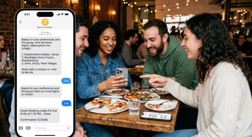 Zest Introduces a Text-Based AI Concierge That Finds Restaurants and Handles Bookings